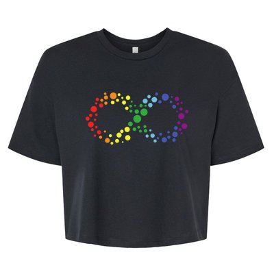 Autism Neurodiversity Awareness Symbol Bella+Canvas Jersey Crop Tee