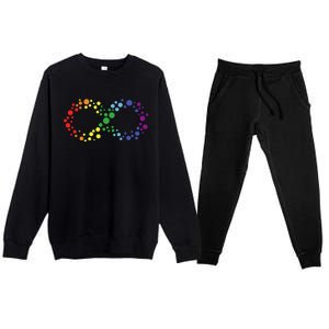 Autism Neurodiversity Awareness Symbol Premium Crewneck Sweatsuit Set