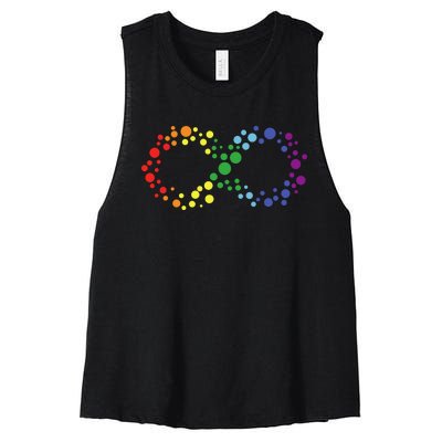 Autism Neurodiversity Awareness Symbol Women's Racerback Cropped Tank