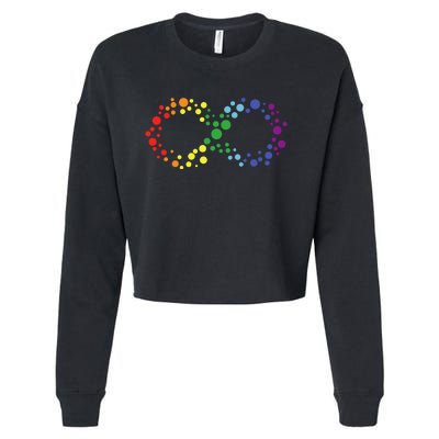 Autism Neurodiversity Awareness Symbol Cropped Pullover Crew