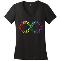 Autism Neurodiversity Awareness Symbol Women's V-Neck T-Shirt