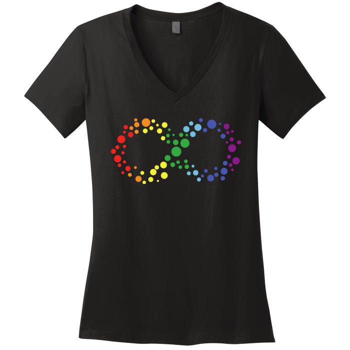 Autism Neurodiversity Awareness Symbol Women's V-Neck T-Shirt