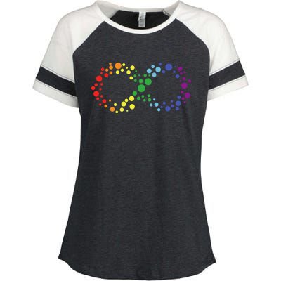 Autism Neurodiversity Awareness Symbol Enza Ladies Jersey Colorblock Tee