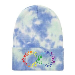 Autism Neurodiversity Awareness Symbol Tie Dye 12in Knit Beanie