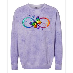 Acceptance Not Awareness Butterfly Colorblast Crewneck Sweatshirt