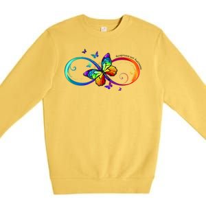 Acceptance Not Awareness Butterfly Premium Crewneck Sweatshirt