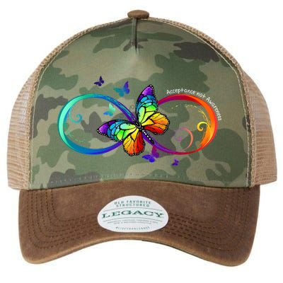 Acceptance Not Awareness Butterfly Legacy Tie Dye Trucker Hat