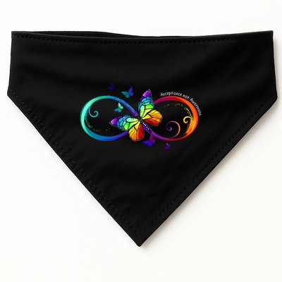 Acceptance Not Awareness Butterfly USA-Made Doggie Bandana