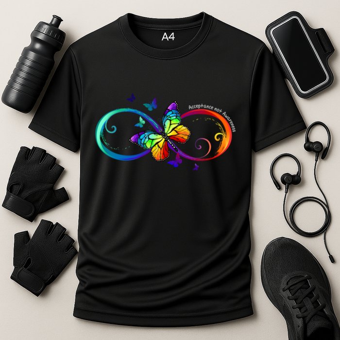 Acceptance Not Awareness Butterfly Performance Shirt