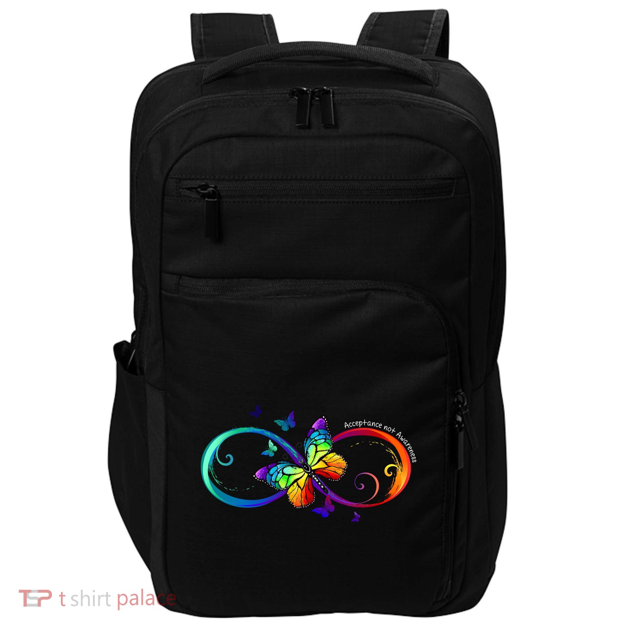 Acceptance Not Awareness Butterfly Impact Tech Backpack