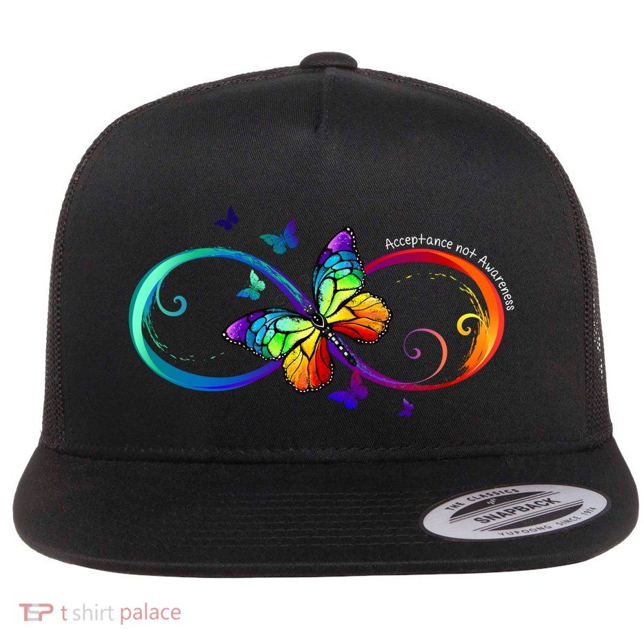Acceptance Not Awareness Butterfly Flatbill Hat