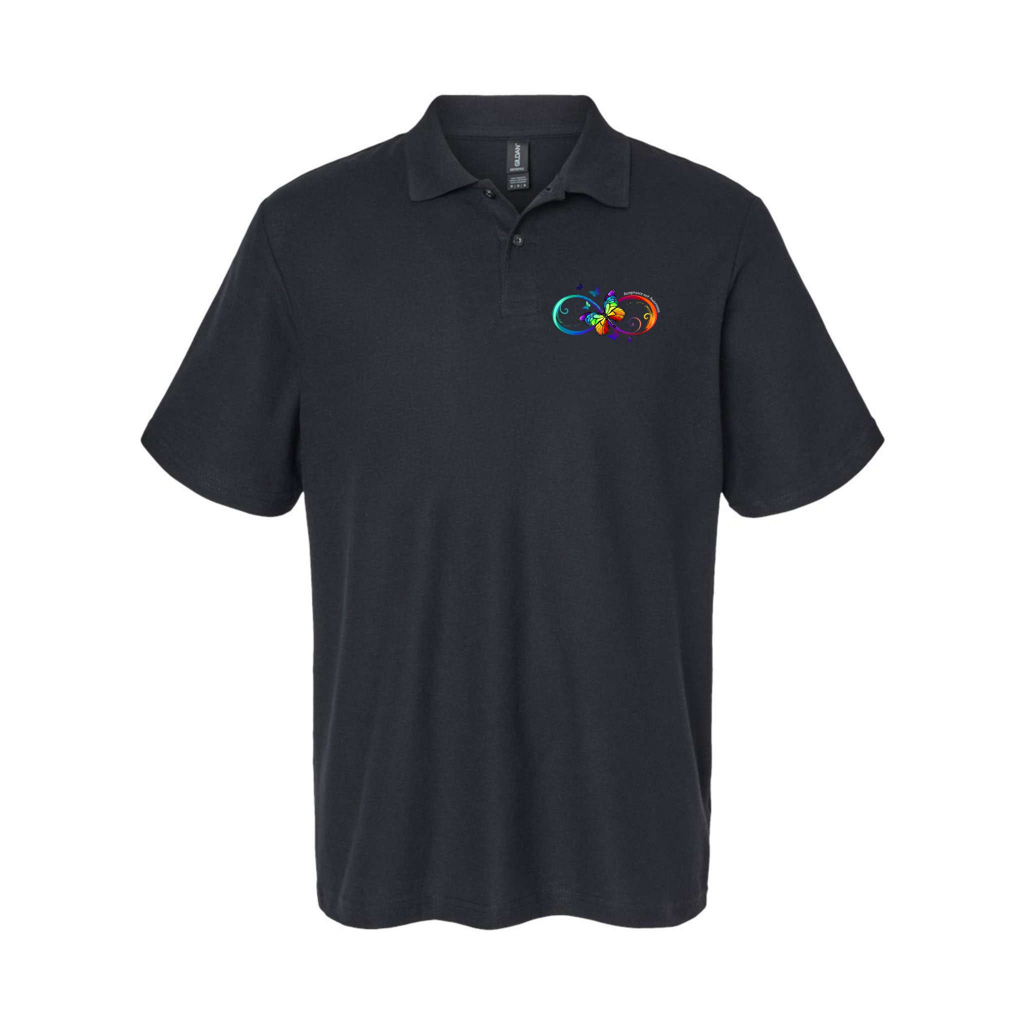 Acceptance Not Awareness Butterfly Polo