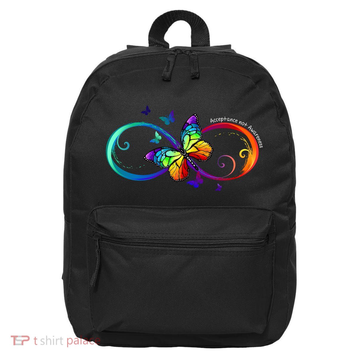 Acceptance Not Awareness Butterfly 16 in Basic Backpack