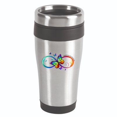 Acceptance Not Awareness Butterfly 16oz Travel Tumbler