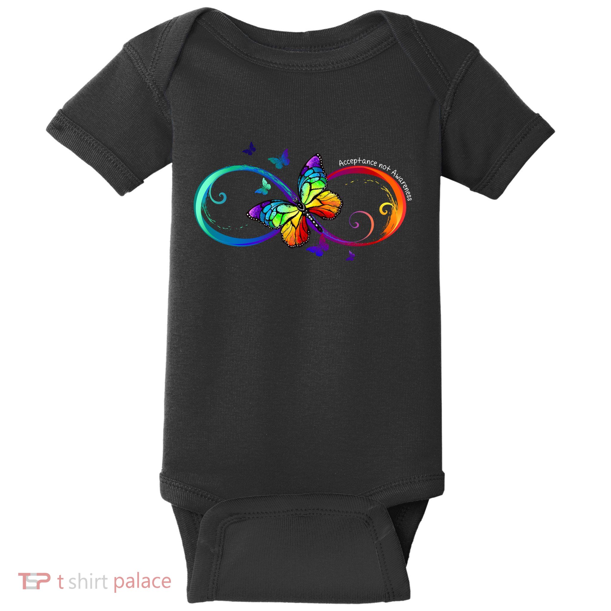 Acceptance Not Awareness Butterfly Baby Bodysuit