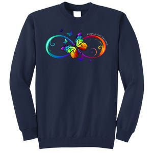 Acceptance Not Awareness Butterfly Tall Sweatshirt