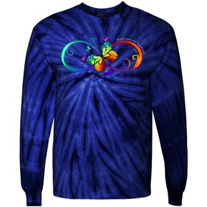 Acceptance Not Awareness Butterfly Tie-Dye Long Sleeve Shirt