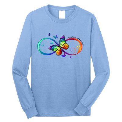 Acceptance Not Awareness Butterfly Long Sleeve Shirt