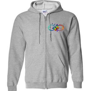 Acceptance Not Awareness Butterfly Full Zip Hoodie