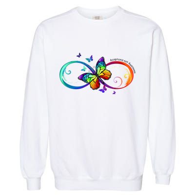 Acceptance Not Awareness Butterfly Garment-Dyed Sweatshirt