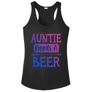 Auntie Needs A Beer Family Ing Beers Cool Birthday Cute Gift Ladies PosiCharge Competitor Racerback Tank