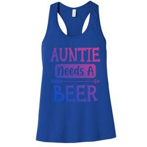 Auntie Needs A Beer Family Ing Beers Cool Birthday Cute Gift Women's Racerback Tank