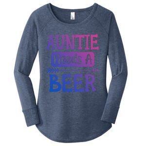 Auntie Needs A Beer Family Ing Beers Cool Birthday Cute Gift Women's Perfect Tri Tunic Long Sleeve Shirt