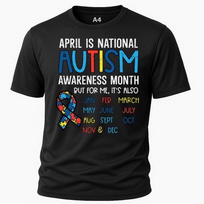 April National Autism Awareness Month Ribbon Men Women Cooling Performance Crew T-Shirt