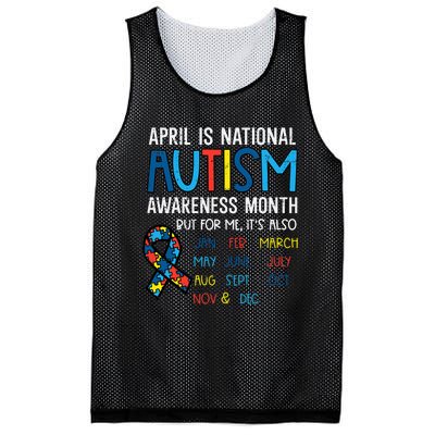 April National Autism Awareness Month Ribbon Men Women Mesh Reversible Basketball Jersey Tank