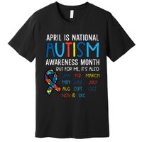 April National Autism Awareness Month Ribbon Men Women Premium T-Shirt