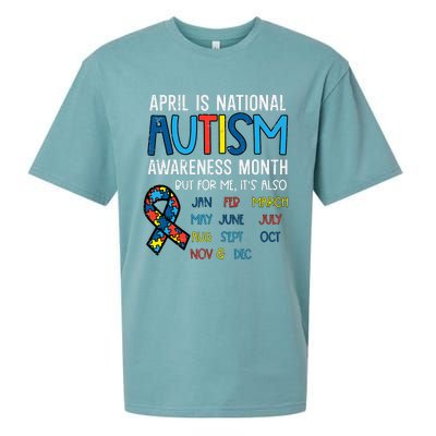 April National Autism Awareness Month Ribbon Men Women Sueded Cloud Jersey T-Shirt