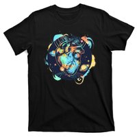 Anatomic Heart Among Galaxies and Planets T-Shirt