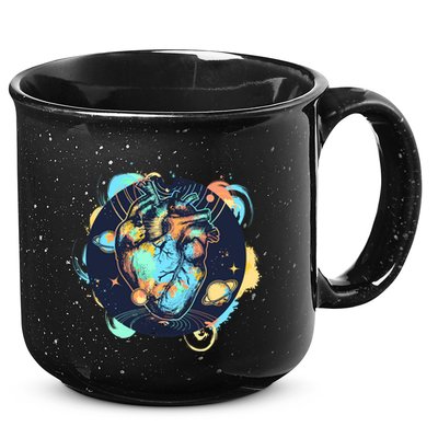 Anatomic Heart Among Galaxies and Planets 15oz Campfire Ceramic Mug