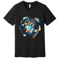 Anatomic Heart Among Galaxies and Planets Premium T-Shirt