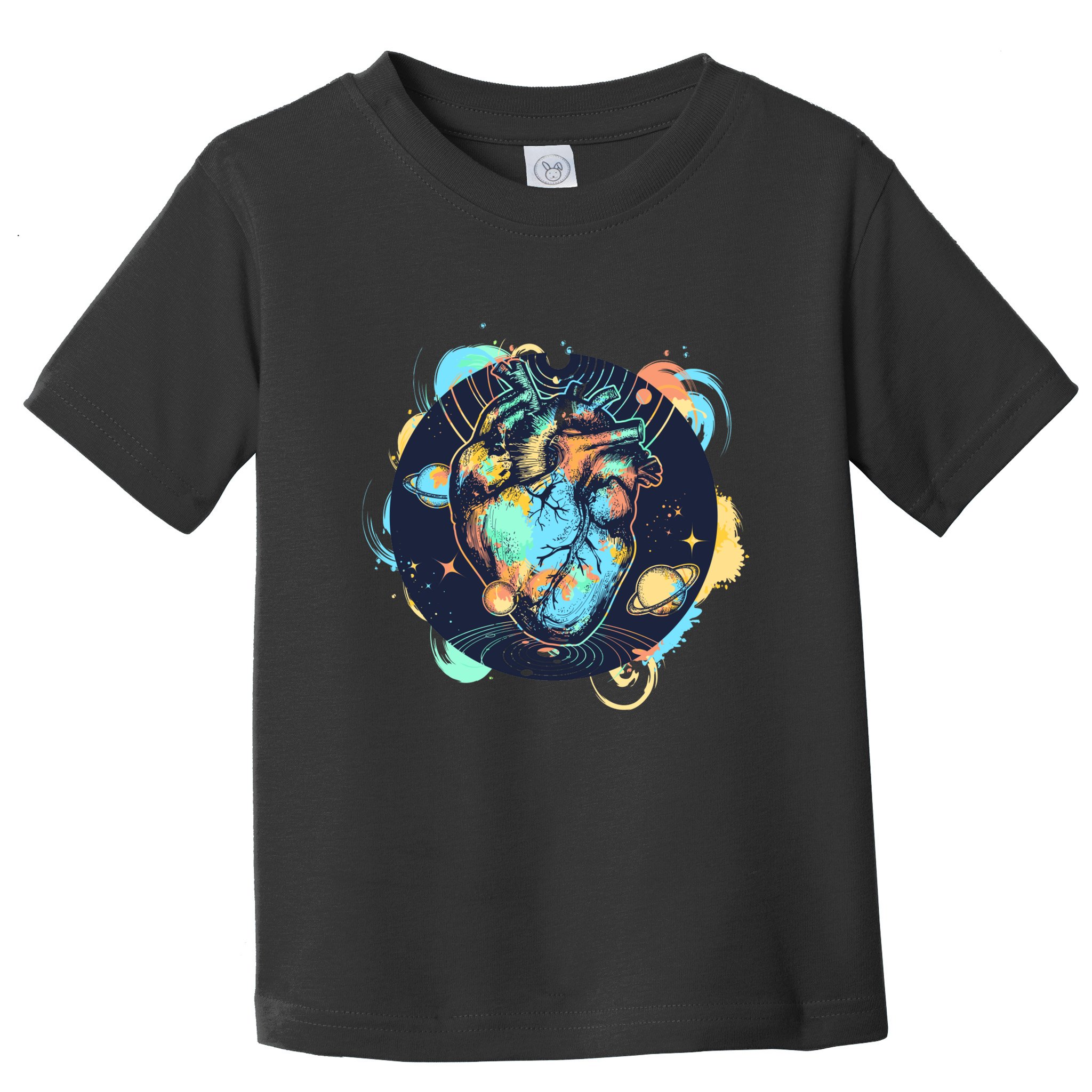 Anatomic Heart Among Galaxies and Planets Toddler T-Shirt