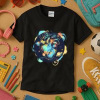 Anatomic Heart Among Galaxies and Planets Kids T-Shirt