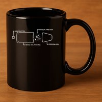 Anatomy of a Pew Bullet 11oz C Handle Ceramic Mug