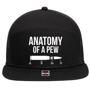 Anatomy Of A Pew Funny Bullet Pro Guns 7 Panel Mesh Trucker Snapback Hat