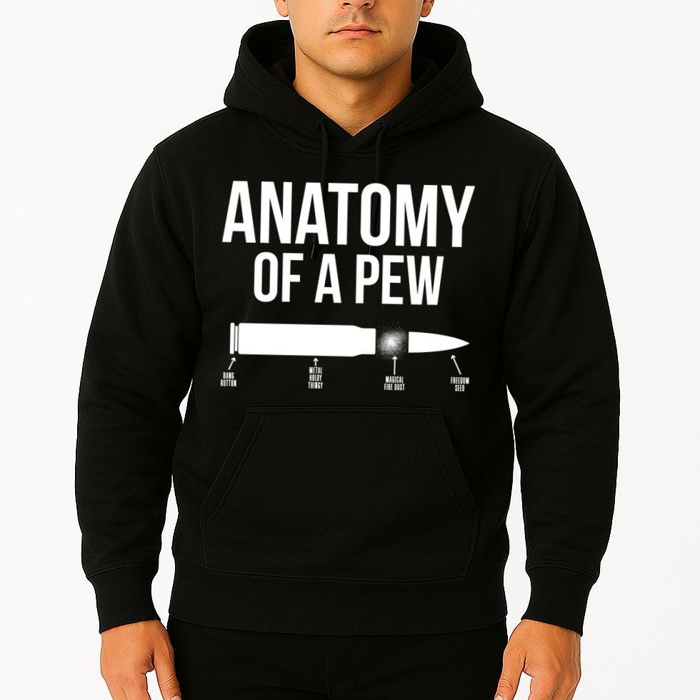Anatomy Of A Pew Funny Bullet Pro Guns Hoodie