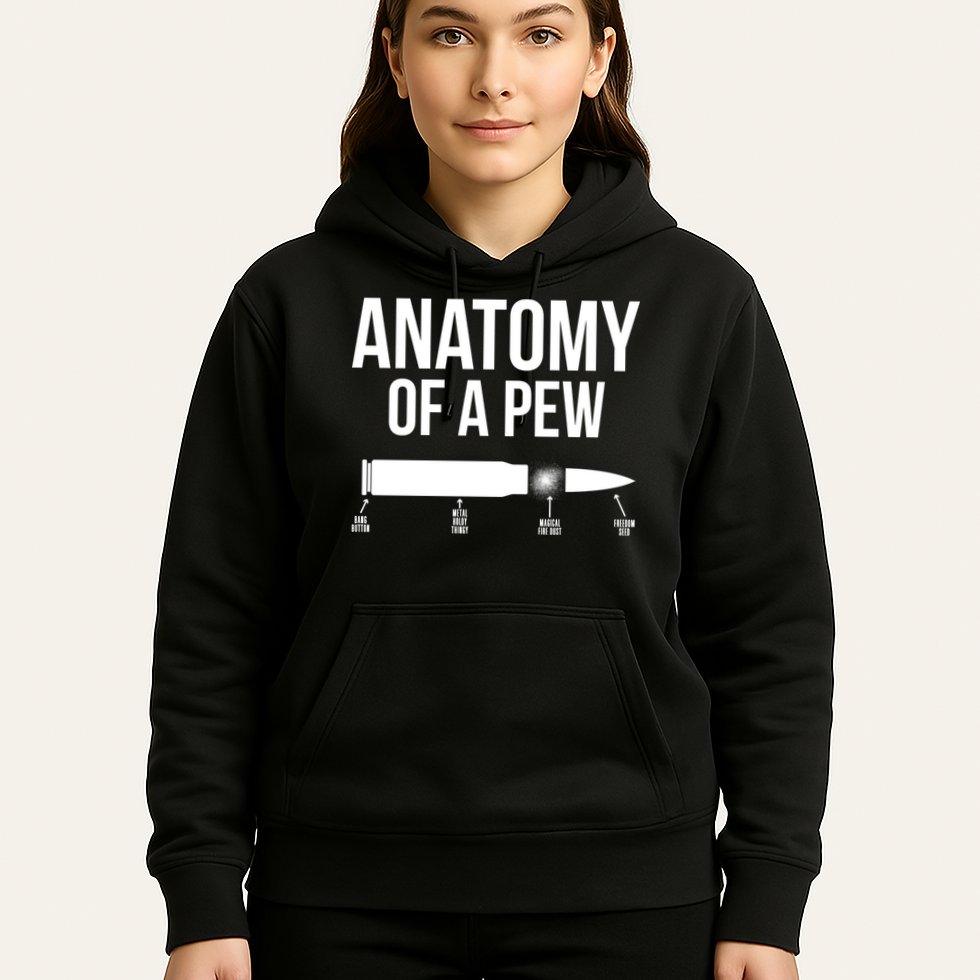 Anatomy Of A Pew Funny Bullet Pro Guns Hoodie