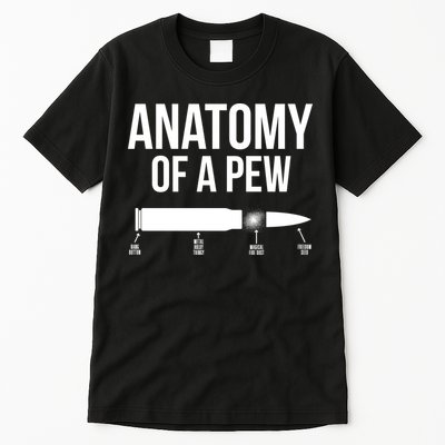 Anatomy Of A Pew Funny Bullet Pro Guns Tall T-Shirt