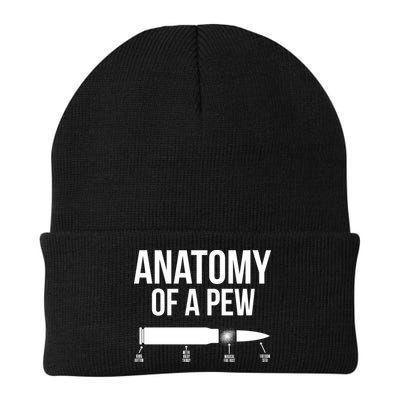 Anatomy Of A Pew Funny Bullet Pro Guns Knit Cap Winter Beanie
