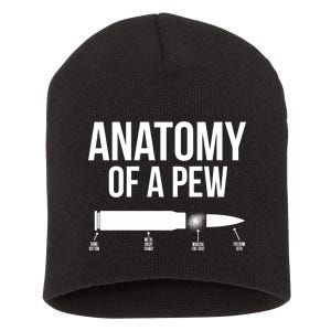 Anatomy Of A Pew Funny Bullet Pro Guns Short Acrylic Beanie