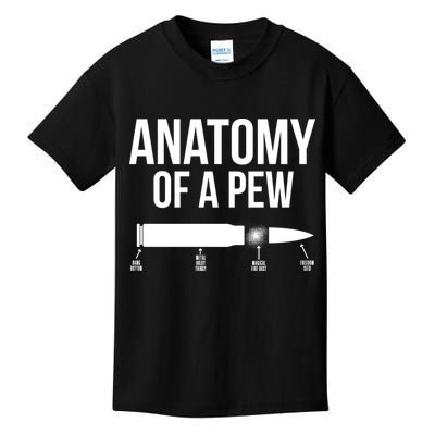 Anatomy Of A Pew Funny Bullet Pro Guns Kids T-Shirt
