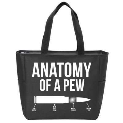 Anatomy Of A Pew Funny Bullet Pro Guns Zip Tote Bag