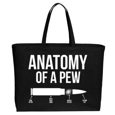 Anatomy Of A Pew Funny Bullet Pro Guns Cotton Canvas Jumbo Tote