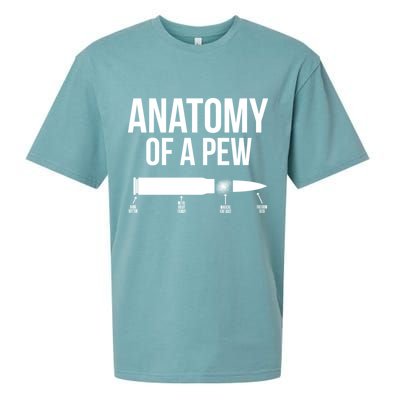 Anatomy Of A Pew Funny Bullet Pro Guns Sueded Cloud Jersey T-Shirt