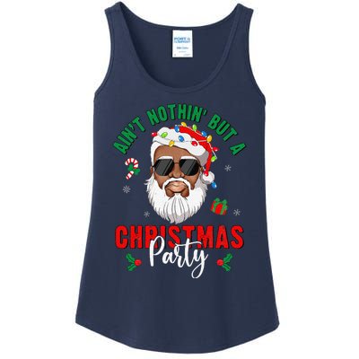 Aint Nothin But A Christmas Party Black African Santa Claus Ladies Essential Tank