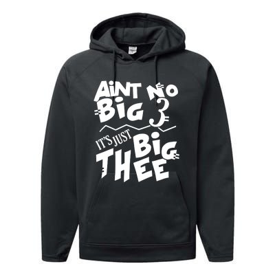 Aint No Big 3 ItS Just Big Thee Performance Fleece Hoodie