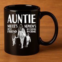 Auntie Nieces Best Friend Nephews Best Partner In Crime Meaningful Gift 11oz C Handle Ceramic Mug